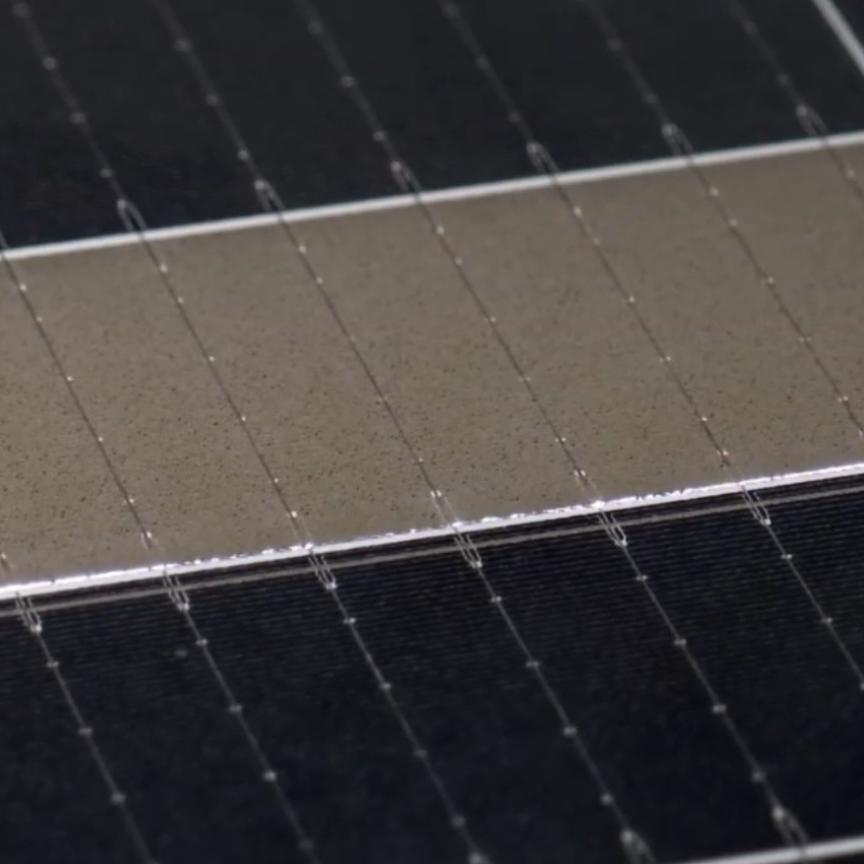 Laser processing of solar panel