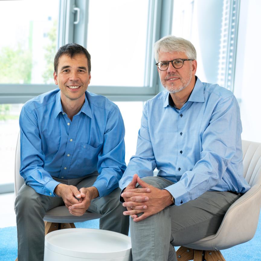 Dr Frank Lison and Dr Wilhelm Kaenders from Toptica