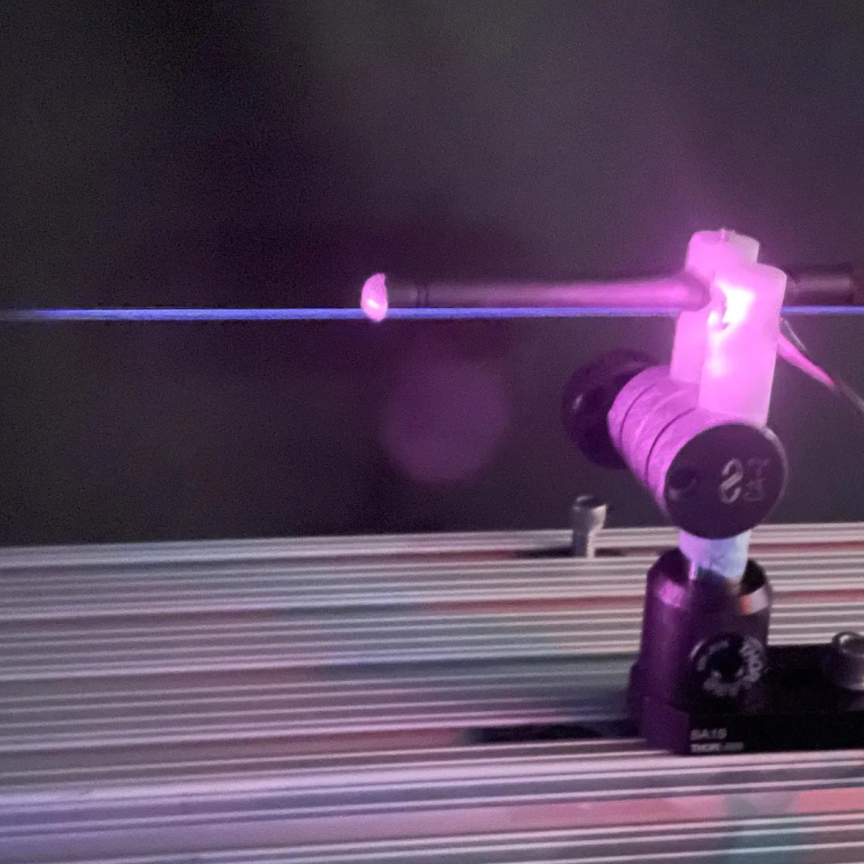 demonstration of a plasma laser beam antenna that resembles a lightsaber