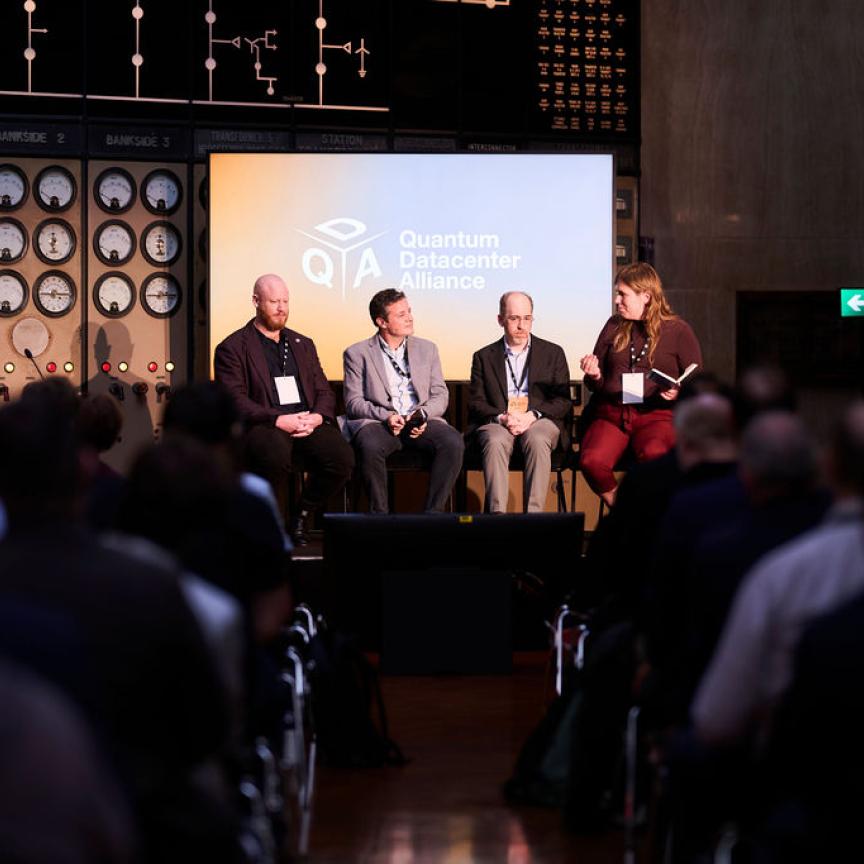 Panel discussion featuring Michael Hush, Ben Bloom and Alex Moylett